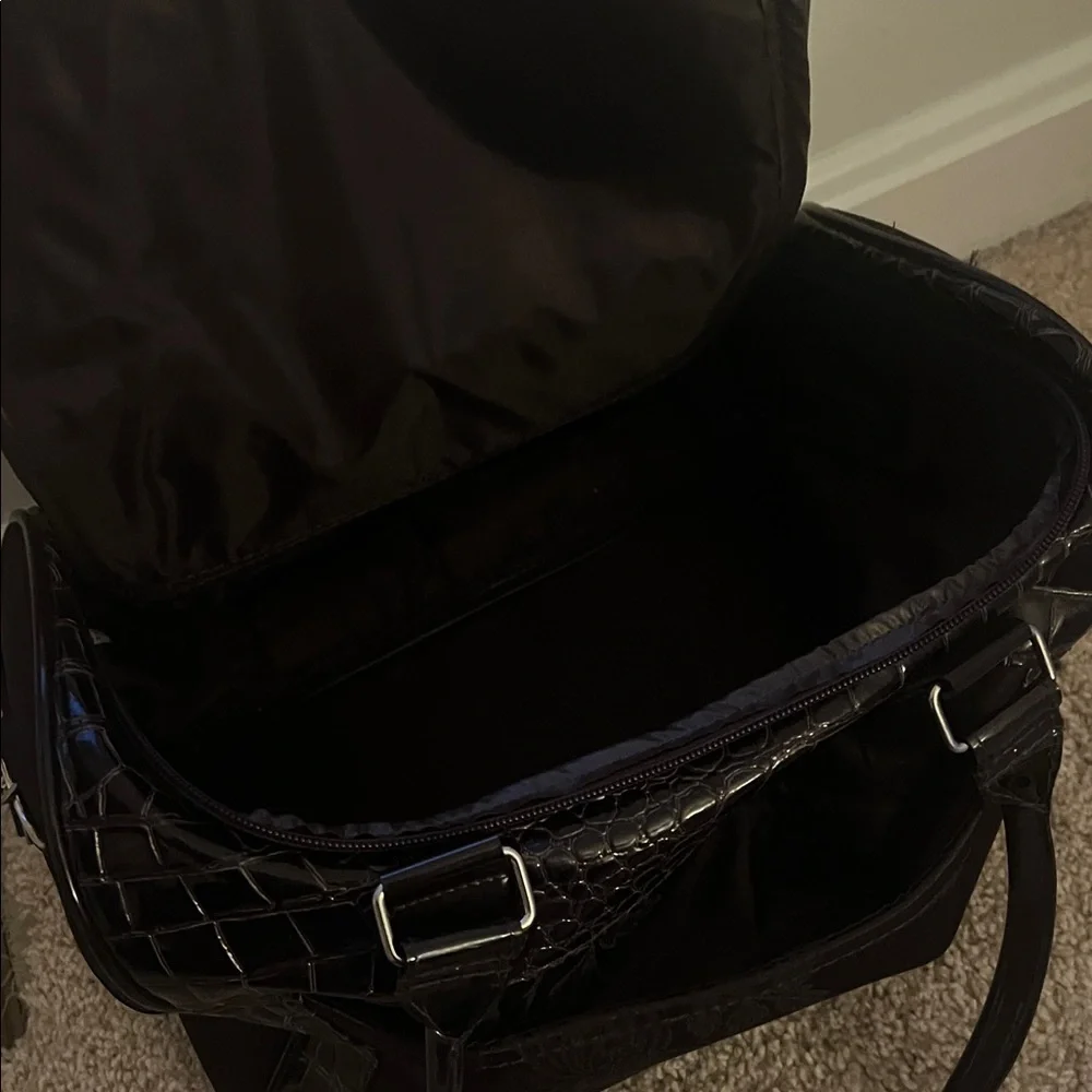 faux leather makeup bag